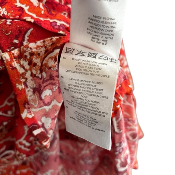 IRO Jacto Gathered Button Up Abstract Floral Blouse Size EU 34/U.S. Size 4 - Picture 11 of 16